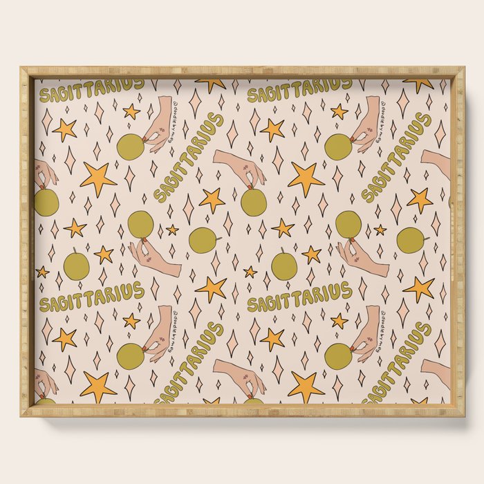 Sagittarius Guava Print Serving Tray Gallery Image 1