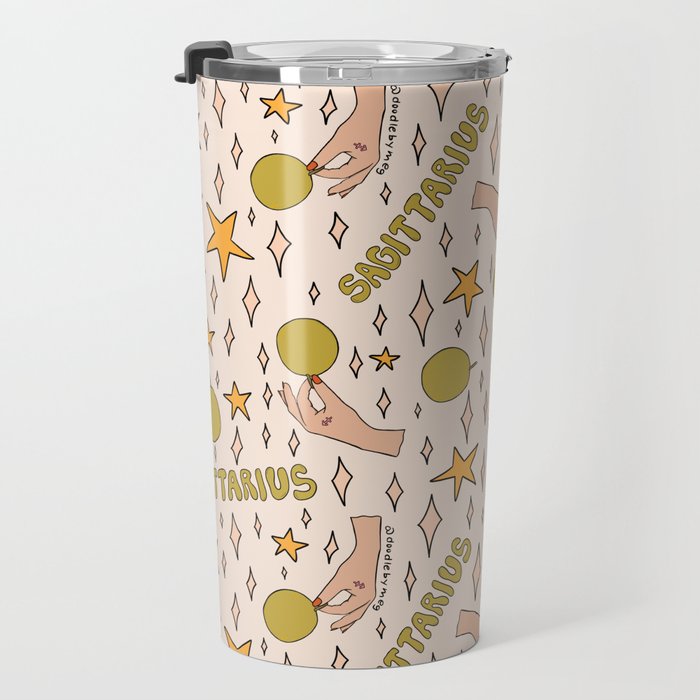 Sagittarius Guava Print Travel Mug Gallery Image 3