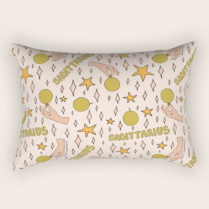 Sagittarius Guava Print Rectangular Pillow Gallery Image 1