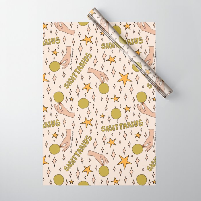 Sagittarius Guava Print Wrapping Paper Gallery Image 1