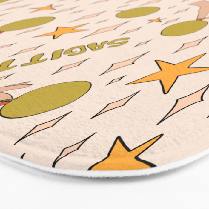 Sagittarius Guava Print Bath Mat Gallery Image 3
