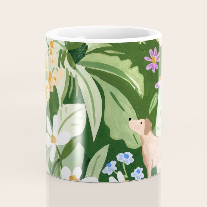 Dog and Wildflowers Coffee Mug Gallery Image 4