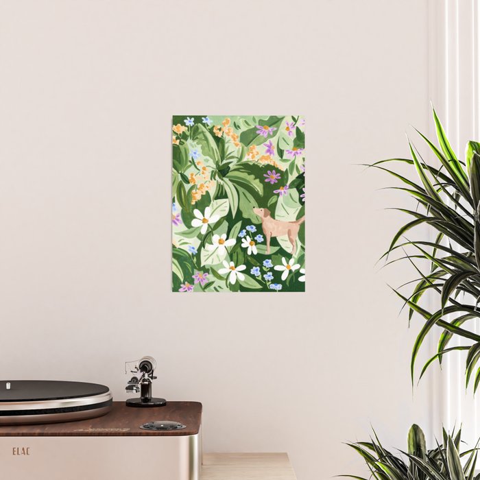 Dog and Wildflowers Poster Gallery Image 2
