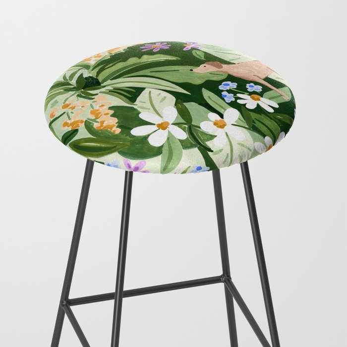 Dog and Wildflowers Stool Gallery Image 2