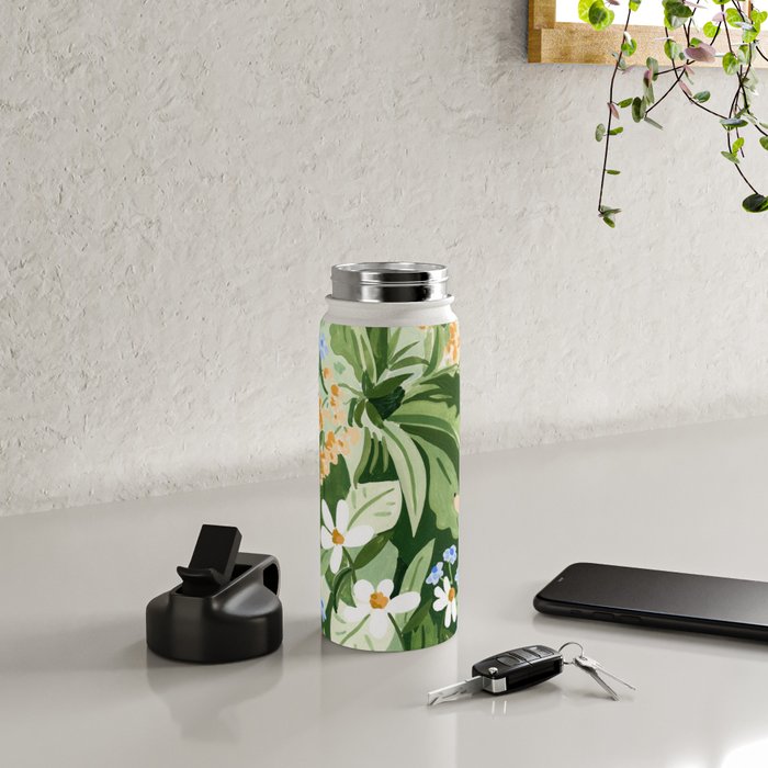Dog and Wildflowers Water Bottle Gallery Image 4