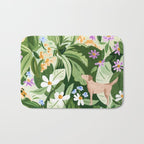 Dog and Wildflowers Bath Mat Gallery Image 1