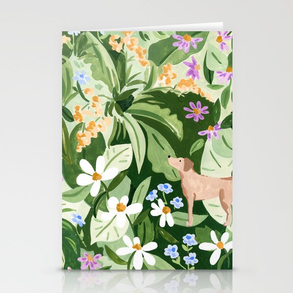 Dog and Wildflowers Stationery Card Gallery Image 2