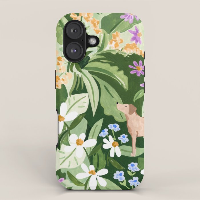 Dog and Wildflowers iPhone Case Gallery Image 1