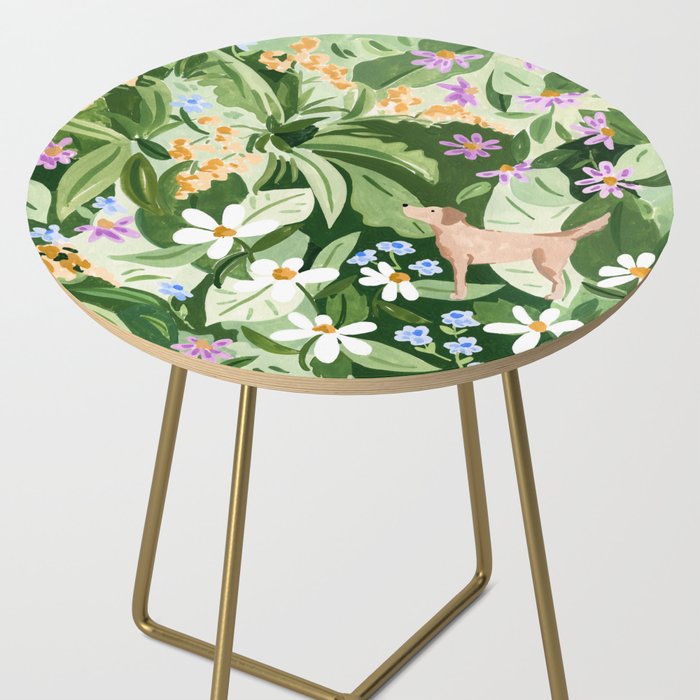 Dog and Wildflowers Side Table Gallery Image 2