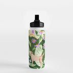 Dog and Wildflowers Water Bottle Gallery Image 2