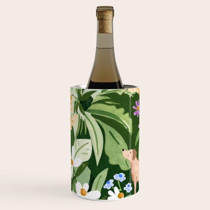 Dog and Wildflowers Wine Chiller Gallery Image 1
