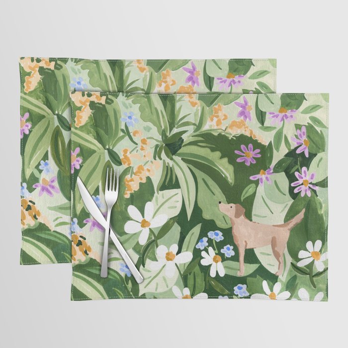 Dog and Wildflowers Placemat Gallery Image 1