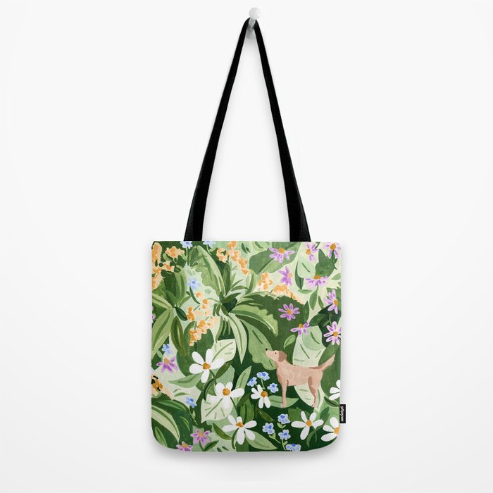 Dog and Wildflowers Tote Bag Gallery Image 2