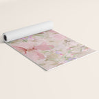 Modern Pastel Pink Watercolor Chic Floral Yoga Mat Gallery Image 2