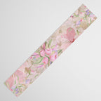 Modern Pastel Pink Watercolor Chic Floral Table Runner Gallery Image 3