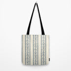 oceania vertical stripes - navy blue on cream Tote Bag Gallery Image 2