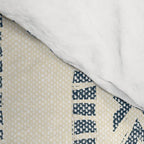 oceania vertical stripes - navy blue on cream Comforter Gallery Image 4