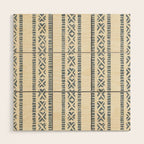 oceania vertical stripes - navy blue on cream Wood Wall Art Gallery Image 1