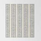oceania vertical stripes - navy blue on cream Throw Blanket Gallery Image 2