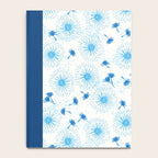 Make A Wish Dandelion Pattern in Sky Blue & Off White Notebook Gallery Image 4