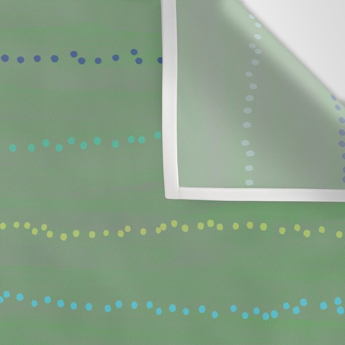 Minimal Doodle Dots in Sage Green Wall Tapestry Gallery Image 3