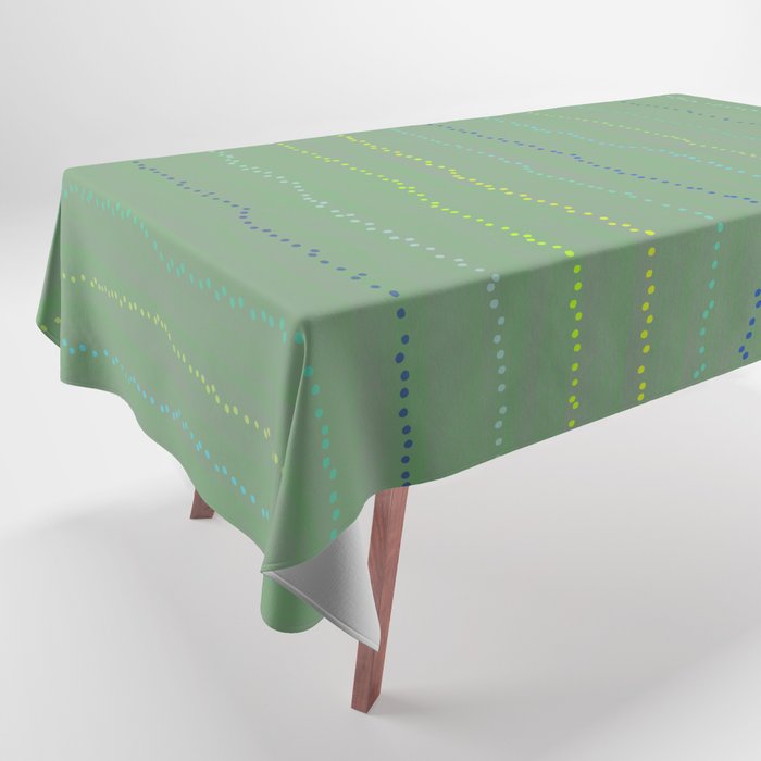 Minimal Doodle Dots in Sage Green Tablecloth Gallery Image 1