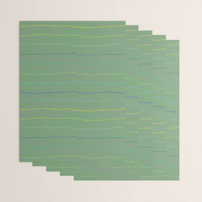 Minimal Doodle Dots in Sage Green Wrapping Paper Gallery Image 3