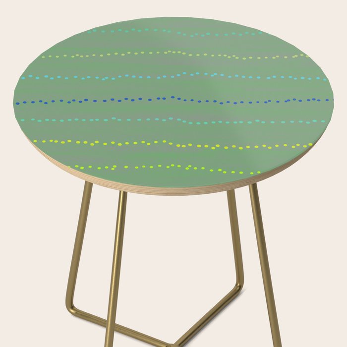 Minimal Doodle Dots in Sage Green Side Table Gallery Image 2