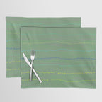Minimal Doodle Dots in Sage Green Placemat Gallery Image 1