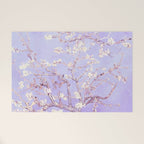 Vincent Van Gogh Almond Blossoms  Lavender Welcome Mat Gallery Image 1