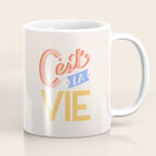 Retro C'est La Vie Coffee Mug Gallery Image 1