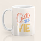 Retro C'est La Vie Coffee Mug Gallery Image 3