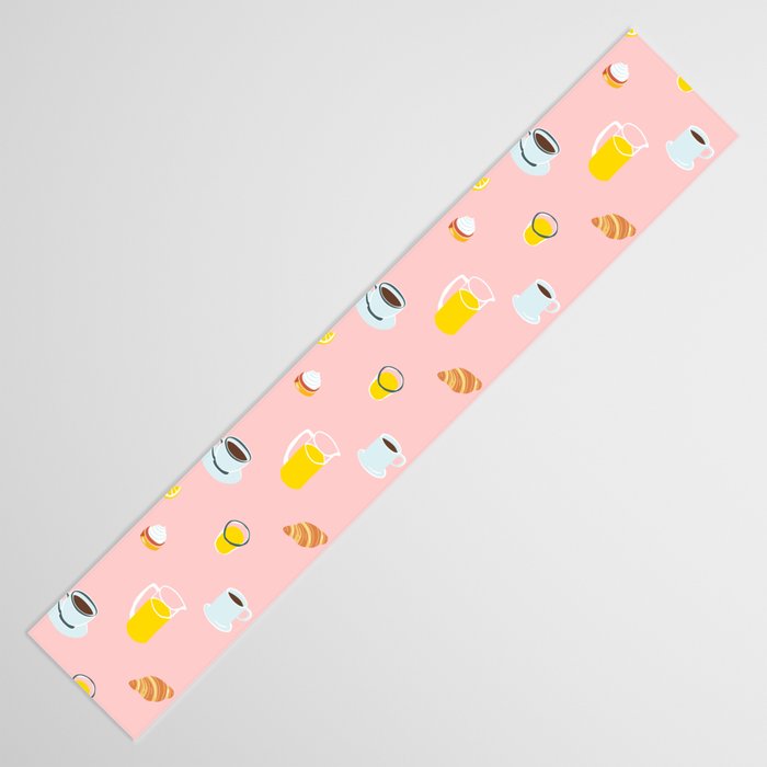 Retro breakfast coffee food pattern Table Runner Gallery Image 3