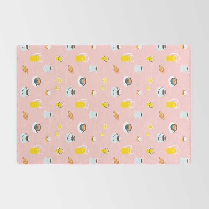 Retro breakfast coffee food pattern Rug Gallery Image 2