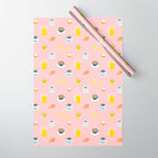 Retro breakfast coffee food pattern Wrapping Paper Gallery Image 1