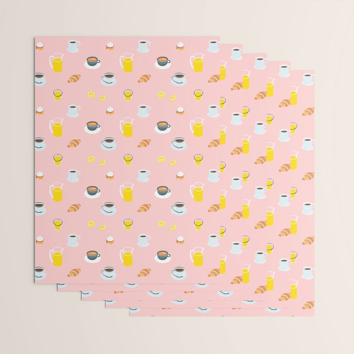 Retro breakfast coffee food pattern Wrapping Paper Gallery Image 3