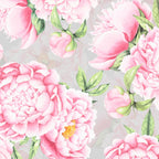 Hygge Blush Pink Peonies Pattern On Gray Coffee Mug Gallery Image 2