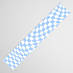 Pastel Blue Twisted Swirl Checkered Squares  Table Runner Gallery Image 3