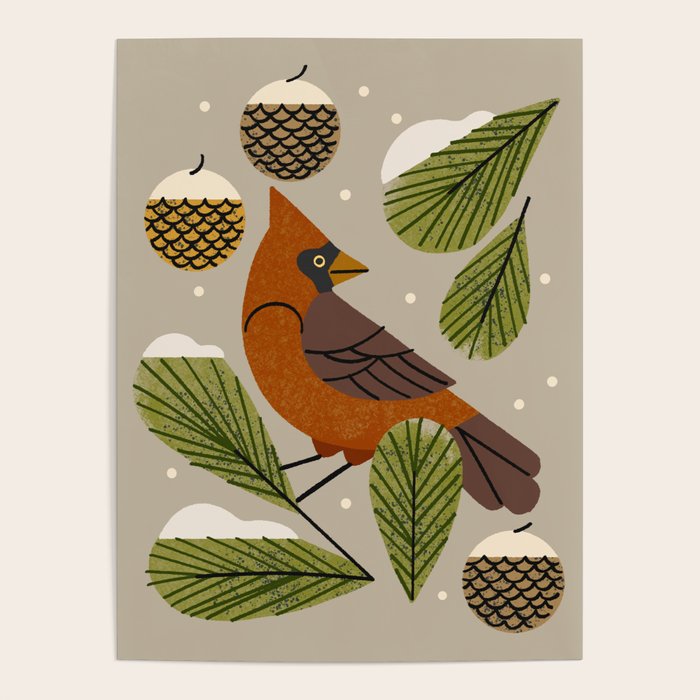Winter Cardinal Poster Gallery Image 4