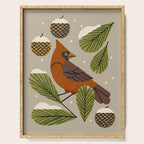 Winter Cardinal Serving Tray Gallery Image 1