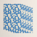 Ancient blue greek statue doodle pattern Wrapping Paper Gallery Image 3
