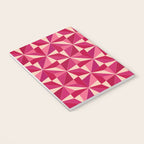 Kaleidoscope Tile Pattern VIII Vibrant Pink and Red Notebook Gallery Image 3