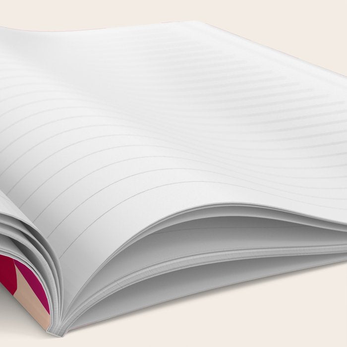 Kaleidoscope Tile Pattern VIII Vibrant Pink and Red Notebook Gallery Image 2