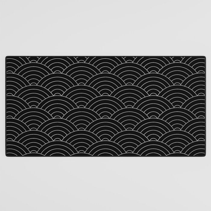 Waves (Black) Desk Mat Gallery Image 3