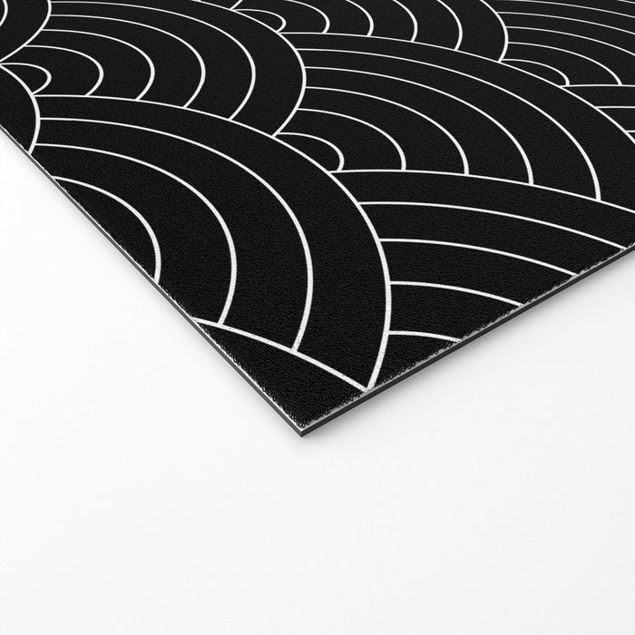 Waves (Black) Welcome Mat Gallery Image 2