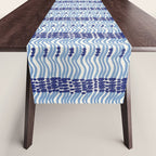 Wiggle Lines - Blue Color Table Runner Gallery Image 1