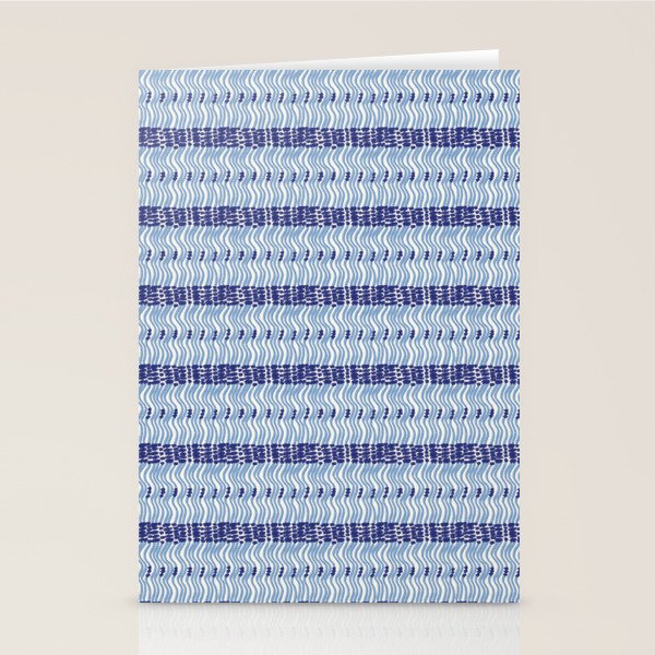 Wiggle Lines - Blue Color Stationery Card Gallery Image 2