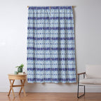 Wiggle Lines - Blue Color Window Curtain Gallery Image 5