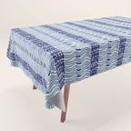 Wiggle Lines - Blue Color Tablecloth Gallery Image 1