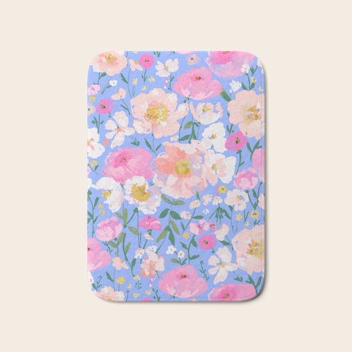 Periwinkle Garden Bath Mat Gallery Image 1